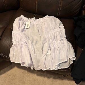 Light Purple Off-Shoulder Blouse